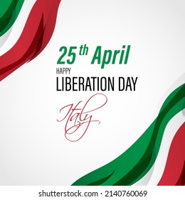 Vector illustration for happy Liberation day Italy