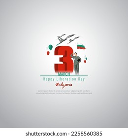 vector illustration of Happy liberation day Bulgaria