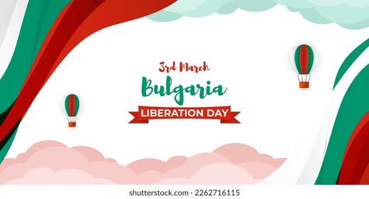 vector illustration of Happy liberation day Bulgaria