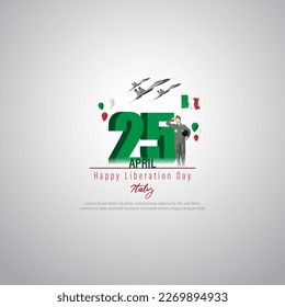 Vector illustration for happy Liberation day Italy