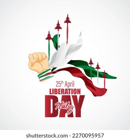 Vector illustration for happy Liberation day Italy