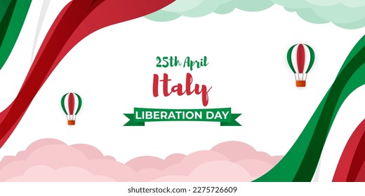 Vector illustration for happy Liberation day Italy