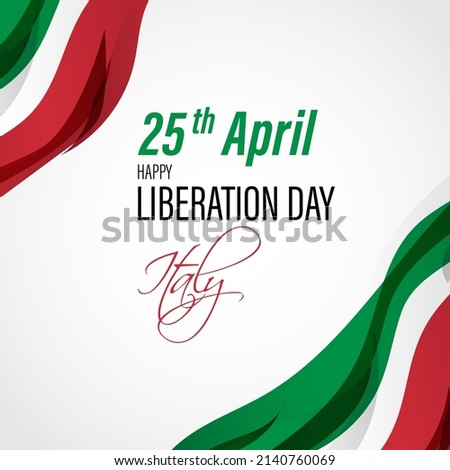 Vector illustration for happy Liberation day Italy
