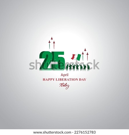 Vector illustration for happy Liberation day Italy