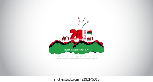 Ejemplo vectorial del feliz Día de la Independencia de Libia
