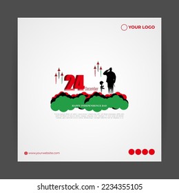 Ejemplo vectorial del feliz Día de la Independencia de Libia