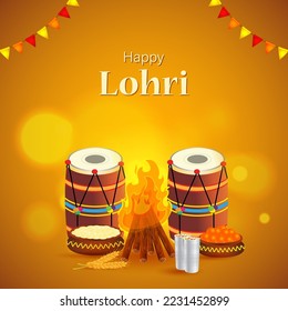 Vektorgrafik von Happy Lohri