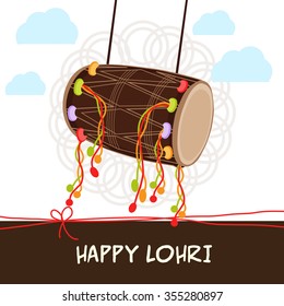 Vector illustration of Happy Lohri Background.
