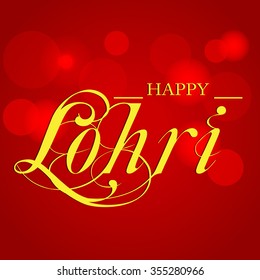 Vector illustration of Happy Lohri Background.