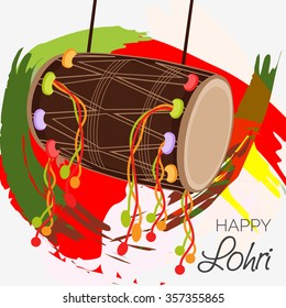 Vector illustration of Happy Lohri Background.