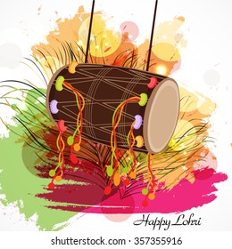 Vector illustration of Happy Lohri Background.