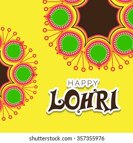 Vector illustration of Happy Lohri Background.