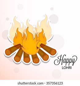Vector illustration of Happy Lohri Background.