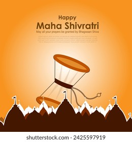 Ilustración vectorial de Happy Maha Shivratri plantilla de feed de redes sociales