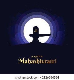 Vector Illustration Of Happy Mahashivratri, Lord Shiva, Shivratri