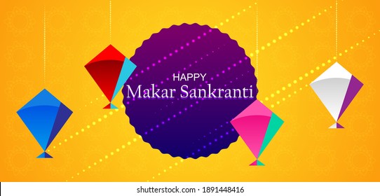 ilustración vectorial de los antecedentes del festival Happy Makar Sankranti