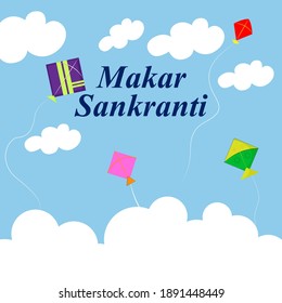 ilustración vectorial de los antecedentes del festival Happy Makar Sankranti