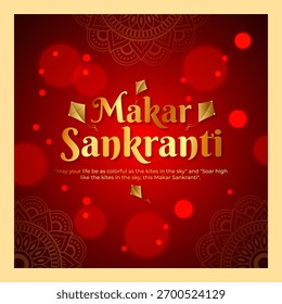 Ilustración vectorial de la Plantilla de medios sociales Happy Makar Sankranti