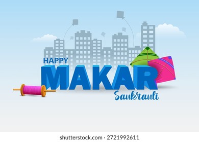 ilustração vetorial do feliz Makar Sankranti feriado Índia fundo festival