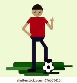 Vector illustration happy man.