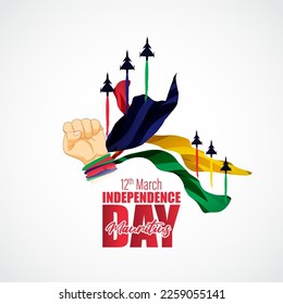 vector illustration for happy Mauritius independence day