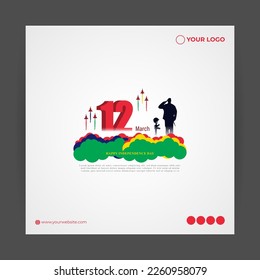 vector illustration for happy Mauritius independence day