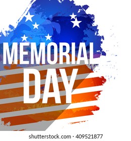 Vector illustration of Happy memorial day.