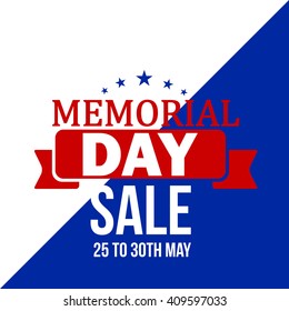 Vector illustration of Happy memorial day.