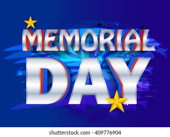 Vector illustration of Happy memorial day.