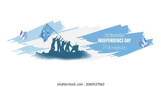 Ilustración vectorial del feliz Día de la Independencia de Micronesia