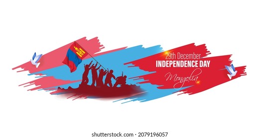 Ilustración vectorial del feliz Día de la Independencia de Mongolia