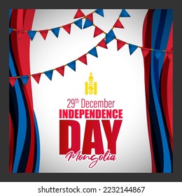 Vector illustration of happy Mongolia independence day