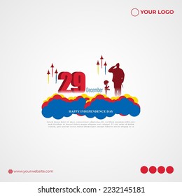Ilustración vectorial del feliz Día de la Independencia de Mongolia