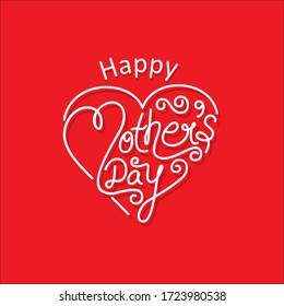  vector illustration of Happy Mother's day greeting card design