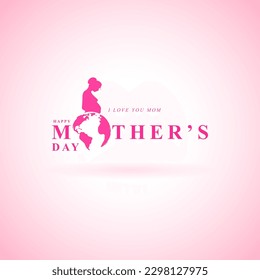 Vector illustration of Happy Mother's Day social media story feed set mockup template