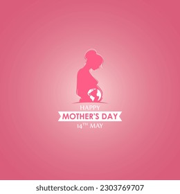 Vector illustration of Happy Mother's Day social media story feed set mockup template