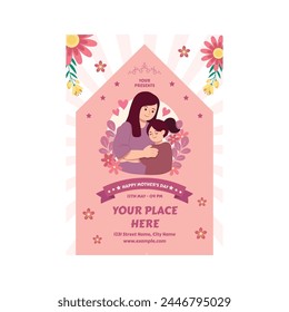 Vector Illustration of Happy Mother's day flyer