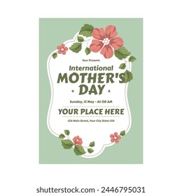 Vector Illustration of Happy Mother's day flyer