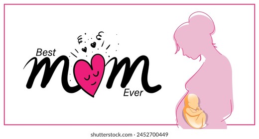 Vector illustration of Happy Mothers Day social media feed template