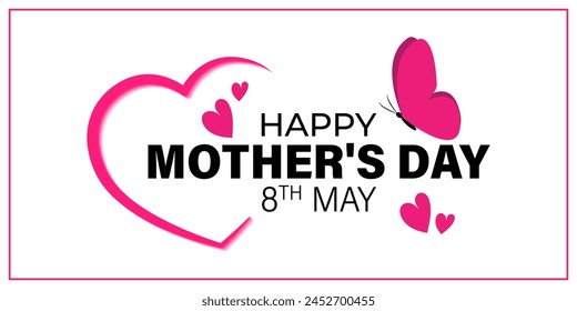 Vector illustration of Happy Mothers Day social media feed template