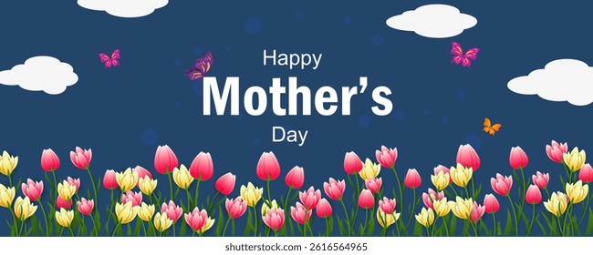 vector illustration of Happy Mother's Day celebration background