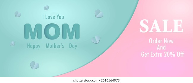 vector illustration of Happy Mother's Day celebration background