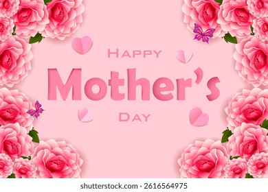 vector illustration of Happy Mother's Day celebration background