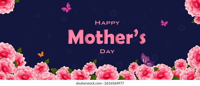 vector illustration of Happy Mother's Day celebration background
