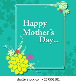 vector illustration of Happy Mother's Day celebration background