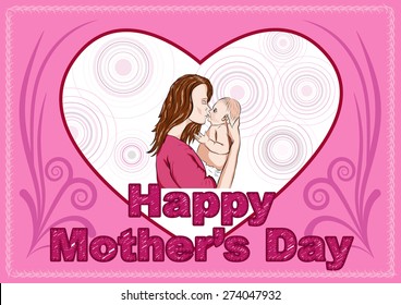 Vector illustration of Happy Mother's Day
