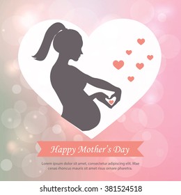 vector illustration for happy mother's day celebration 