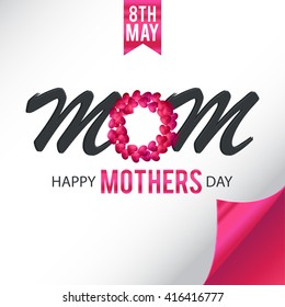 Vector illustration of Happy Mother's Day Calligraphy Background.