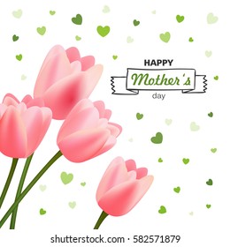 Vector Illustration of a Happy Mothers Day Greeting Card Design
