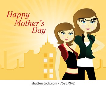 vector illustration for happy mother's day celebration